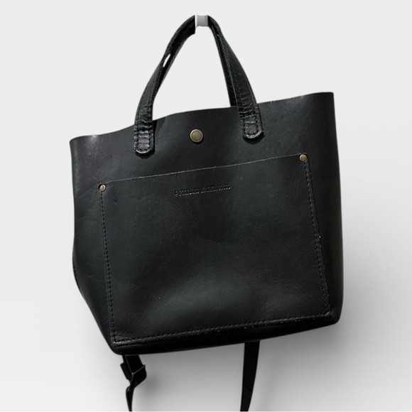 portland leather goods Handbags - Portland Leather Goods “Almost Perfect” Mini Crossbody Tote — Black Leather
